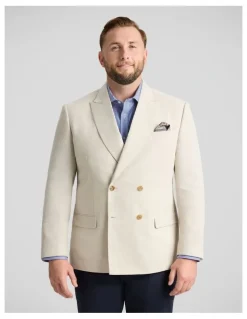 Johnny Bigg Kent Double Breasted Blazer in Champagne