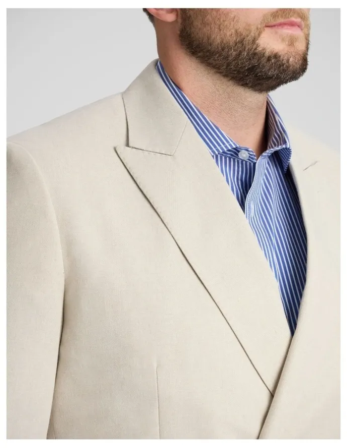 Johnny Bigg Kent Double Breasted Blazer in Champagne