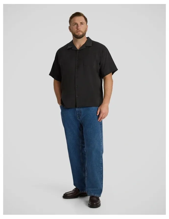 Johnny Bigg Lando Boxy Fit Shirt in Black