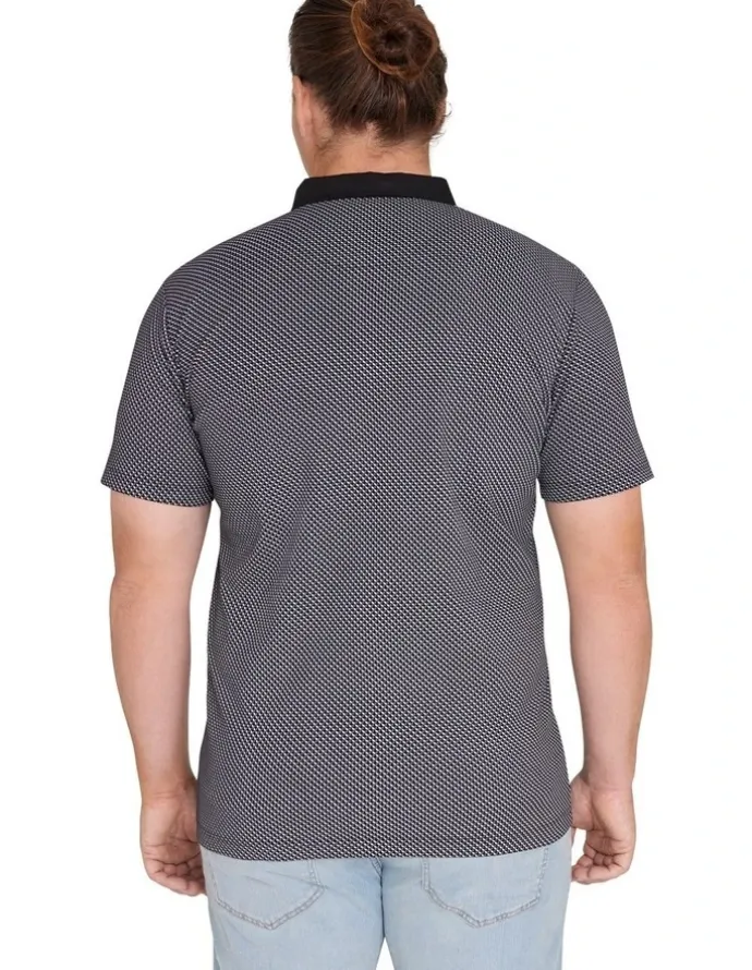 Johnny Bigg Leo Print Polo Shirt in Black