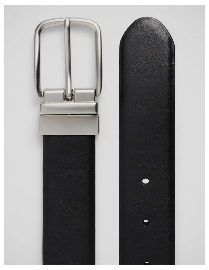 Johnny Bigg Leon Stretch Reversible Belt in Black