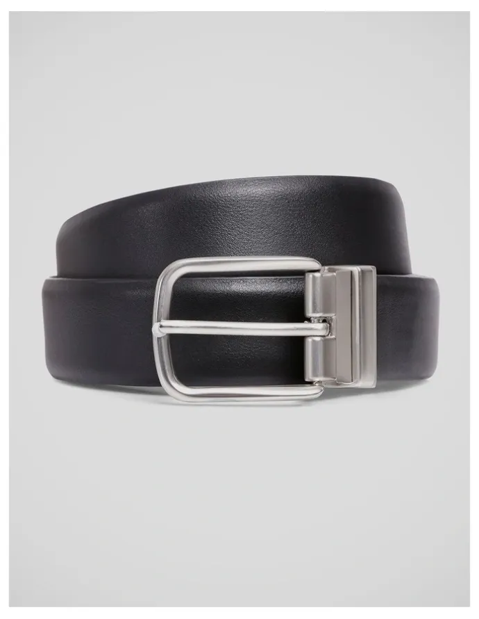 Johnny Bigg Leon Stretch Reversible Belt in Black
