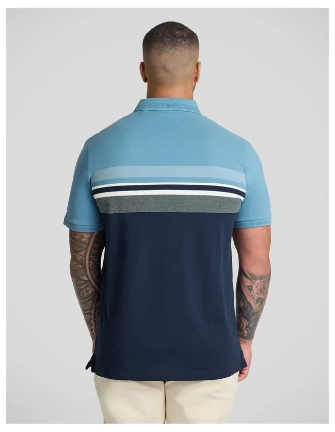 Johnny Bigg Leon Stripe Polo in Blue
