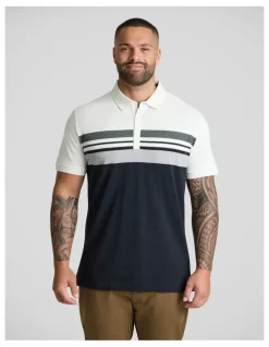 Johnny Bigg Leon Stripe Polo in White
