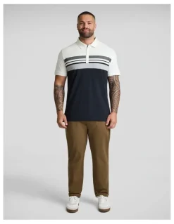 Johnny Bigg Leon Stripe Polo in White