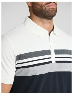 Johnny Bigg Leon Stripe Polo in White