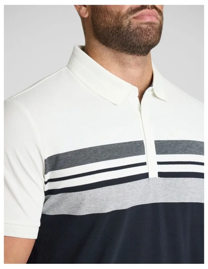 Johnny Bigg Leon Stripe Polo in White