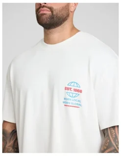 Johnny Bigg Local Relaxed Fit Tee in White