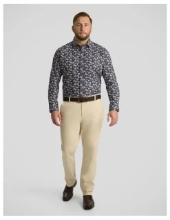 Johnny Bigg Maddox Floral Shirt in Chocolate