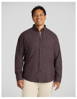Johnny Bigg Magnus Check Shirt in Burgundy