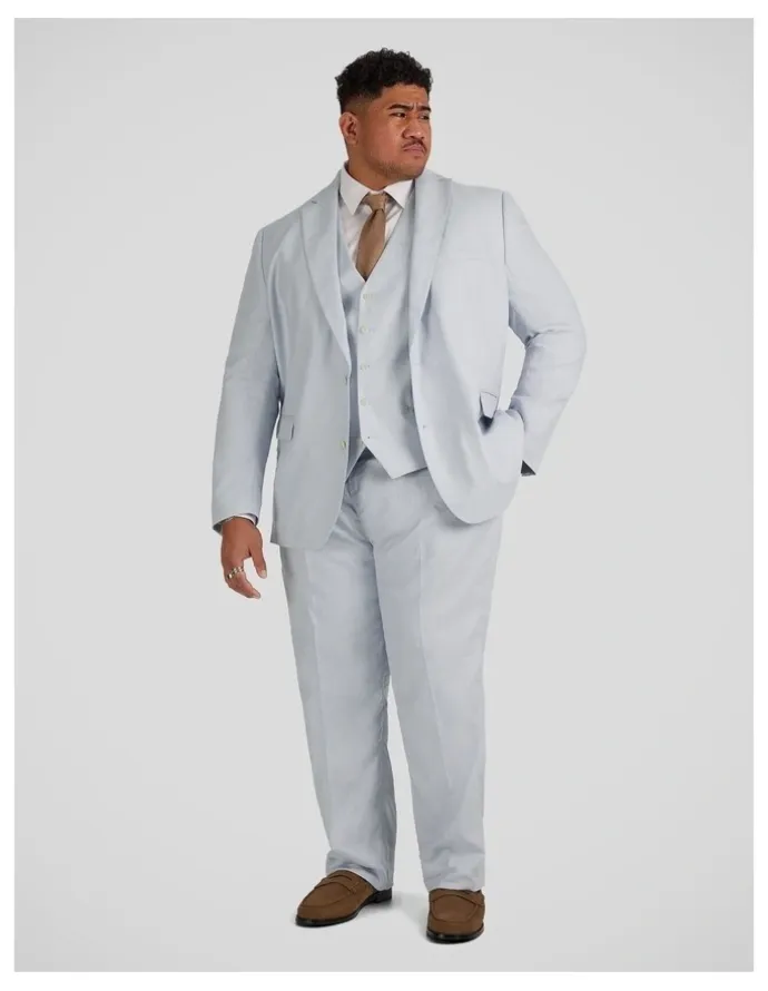 Johnny Bigg Matteo Linen Dress Pant in Sky