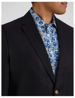Johnny Bigg Matteo Linen Suit Jacket in Navy