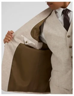 Johnny Bigg Matteo Linen Suit Jacket in Natural