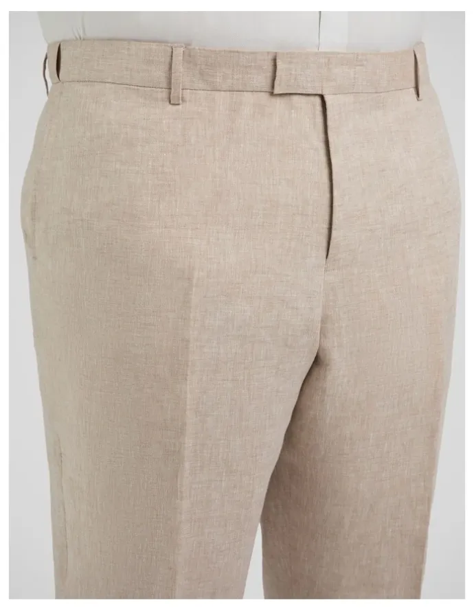 Johnny Bigg Matteo Linen Dress Pants in Natural