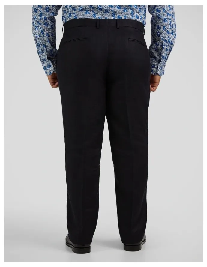 Johnny Bigg Matteo Linen Dress Pants in Navy