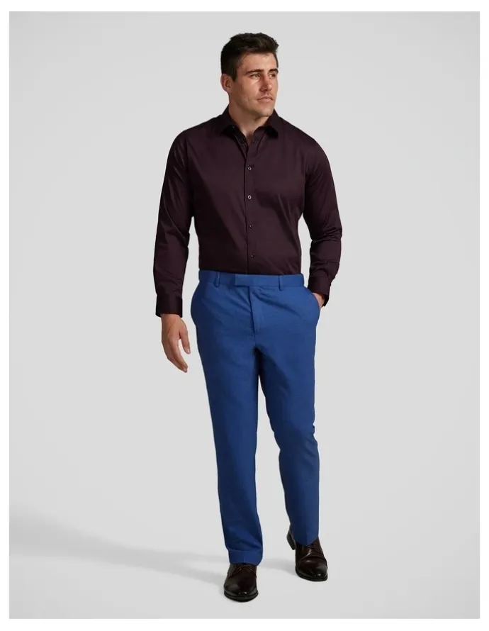Johnny Bigg Montego Stretch Dress Shirt in Cabernet
