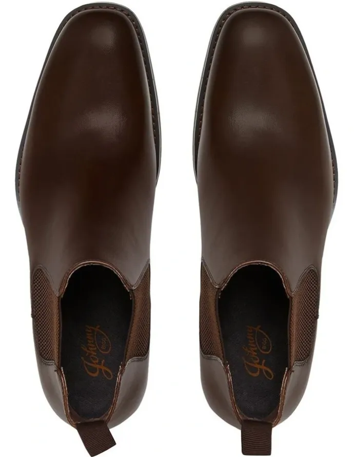 Johnny Bigg Morgan Leather Chelsea Boot in Chocolate