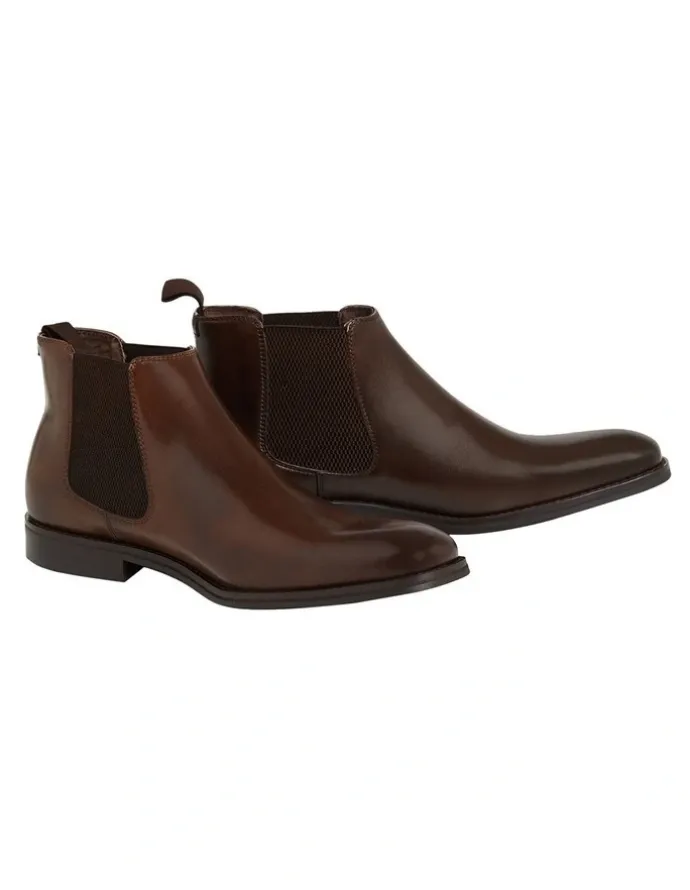 Johnny Bigg Morgan Leather Chelsea Boot in Chocolate