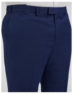 Johnny Bigg Myles Check Dress Pant in Royal Blue