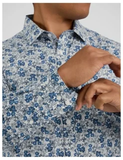 Johnny Bigg Nelson Floral Shirt in Blue