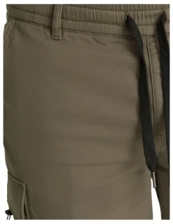 Johnny Bigg Nelson Knit Cargo Short in Khaki
