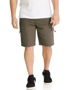 Johnny Bigg Nelson Knit Cargo Short in Khaki
