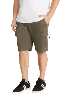 Johnny Bigg Nelson Knit Cargo Short in Khaki