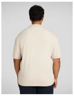 Johnny Bigg Noah Interlock Polo in Oat Marle