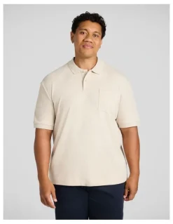 Johnny Bigg Noah Interlock Polo in Oat Marle