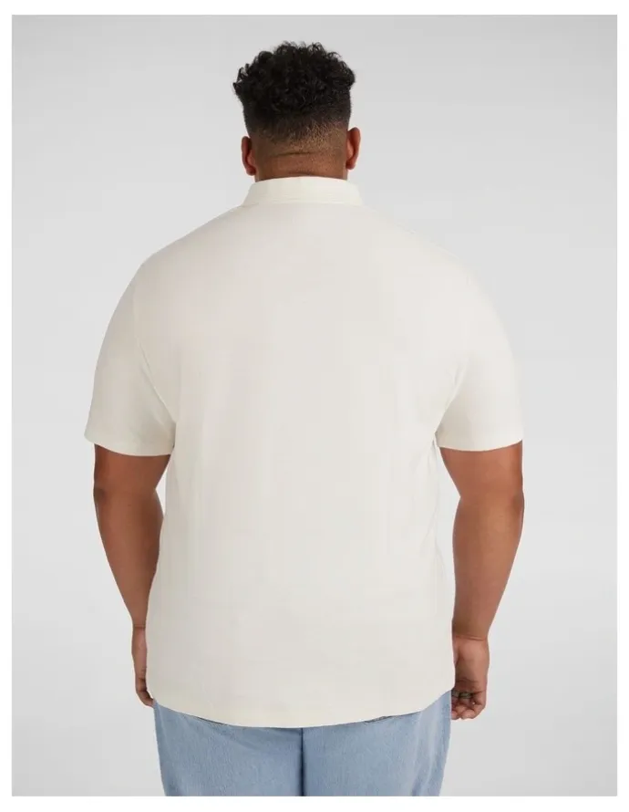 Johnny Bigg Oliver Textured Polo Shirt in Ivory