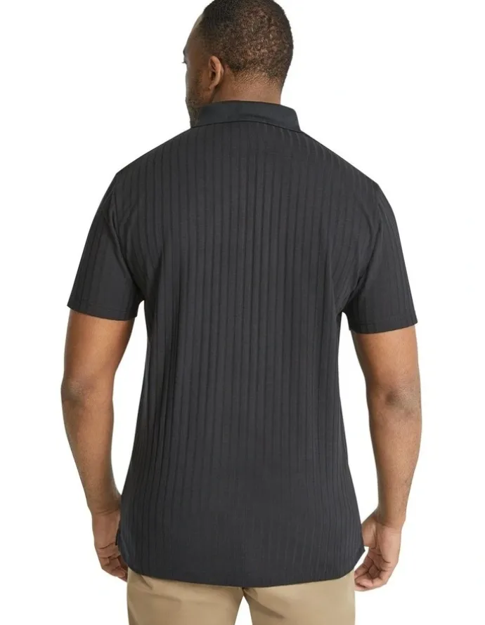 Johnny Bigg Page Rib Polo in Black