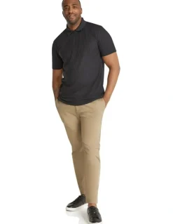 Johnny Bigg Page Rib Polo in Black