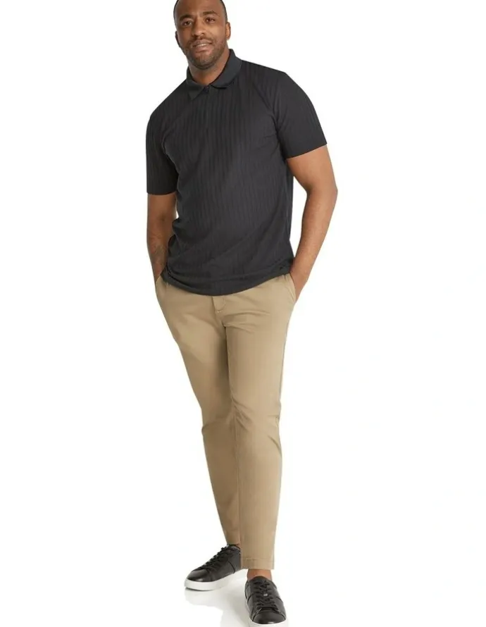 Johnny Bigg Page Rib Polo in Black
