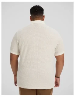 Johnny Bigg Paros Textured Polo in Ivory