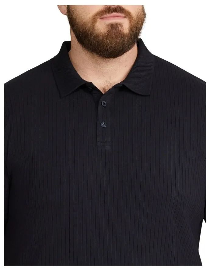 Johnny Bigg Perry Rib Polo in Navy