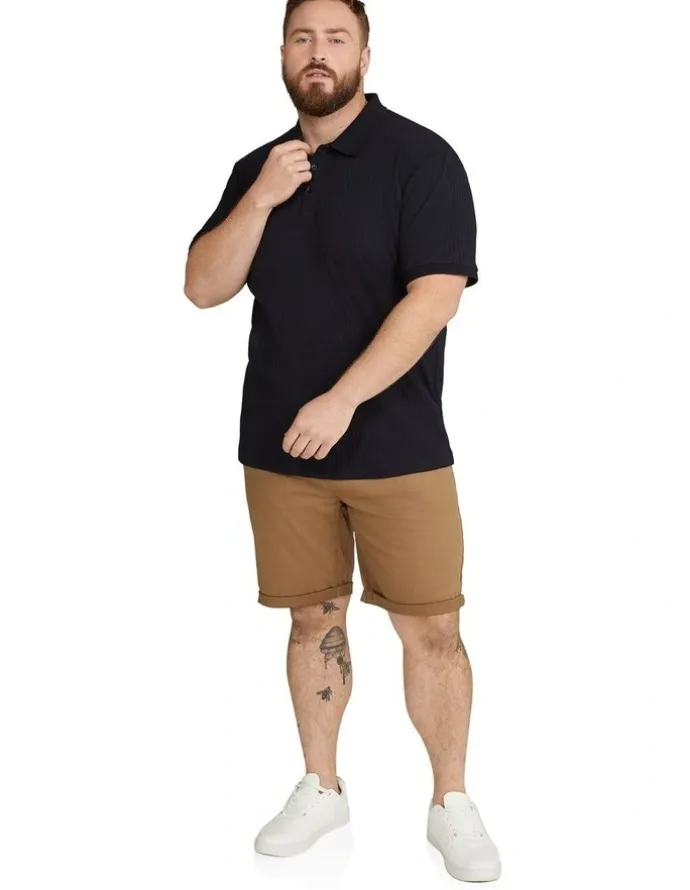 Johnny Bigg Perry Rib Polo in Navy