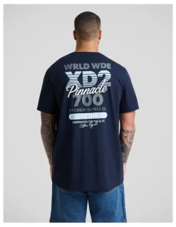 Johnny Bigg Pinnacle Longline Tee in Navy