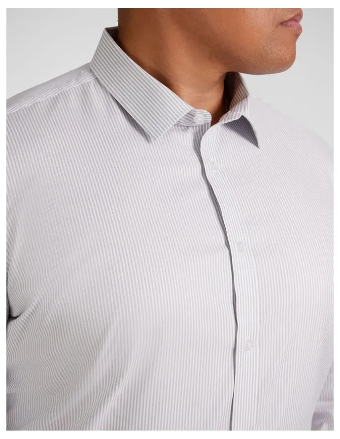 Johnny Bigg Pinstripe Stretch Shirt in Grey