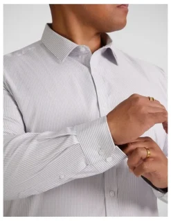 Johnny Bigg Pinstripe Stretch Shirt in Grey
