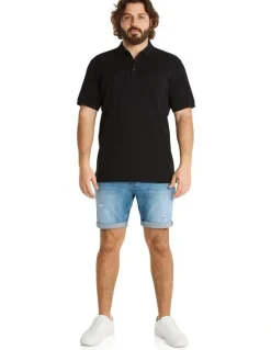 Johnny Bigg Plain Pique Polo Black