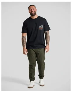 Johnny Bigg Ramen Crew Neck Tee in Black
