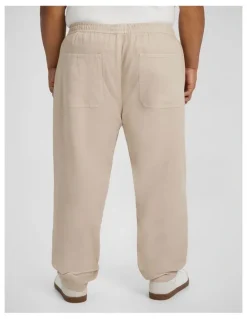 Johnny Bigg Ravello Linen Blend Pant in Stone