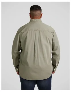 Johnny Bigg Relax Fit Twill Shirt in Sage