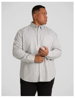 Johnny Bigg Relax Fit Twill Shirt in Glacier