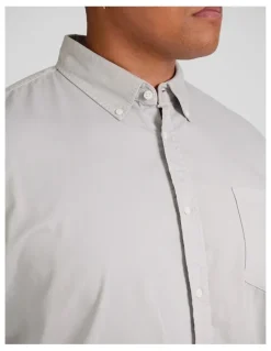 Johnny Bigg Relax Fit Twill Shirt in Glacier