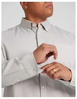 Johnny Bigg Relax Fit Twill Shirt in Glacier
