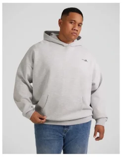 Johnny Bigg Relaxed Fit Tech Fleece Hoodie in Grey Marle