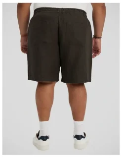 Johnny Bigg Resort Linen Short in Army