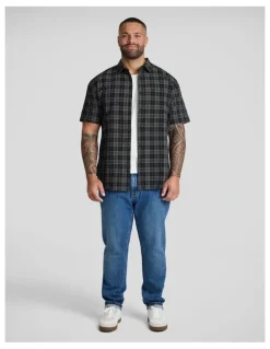Johnny Bigg Ripple Check Shirt in Black