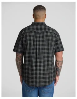 Johnny Bigg Ripple Check Shirt in Black